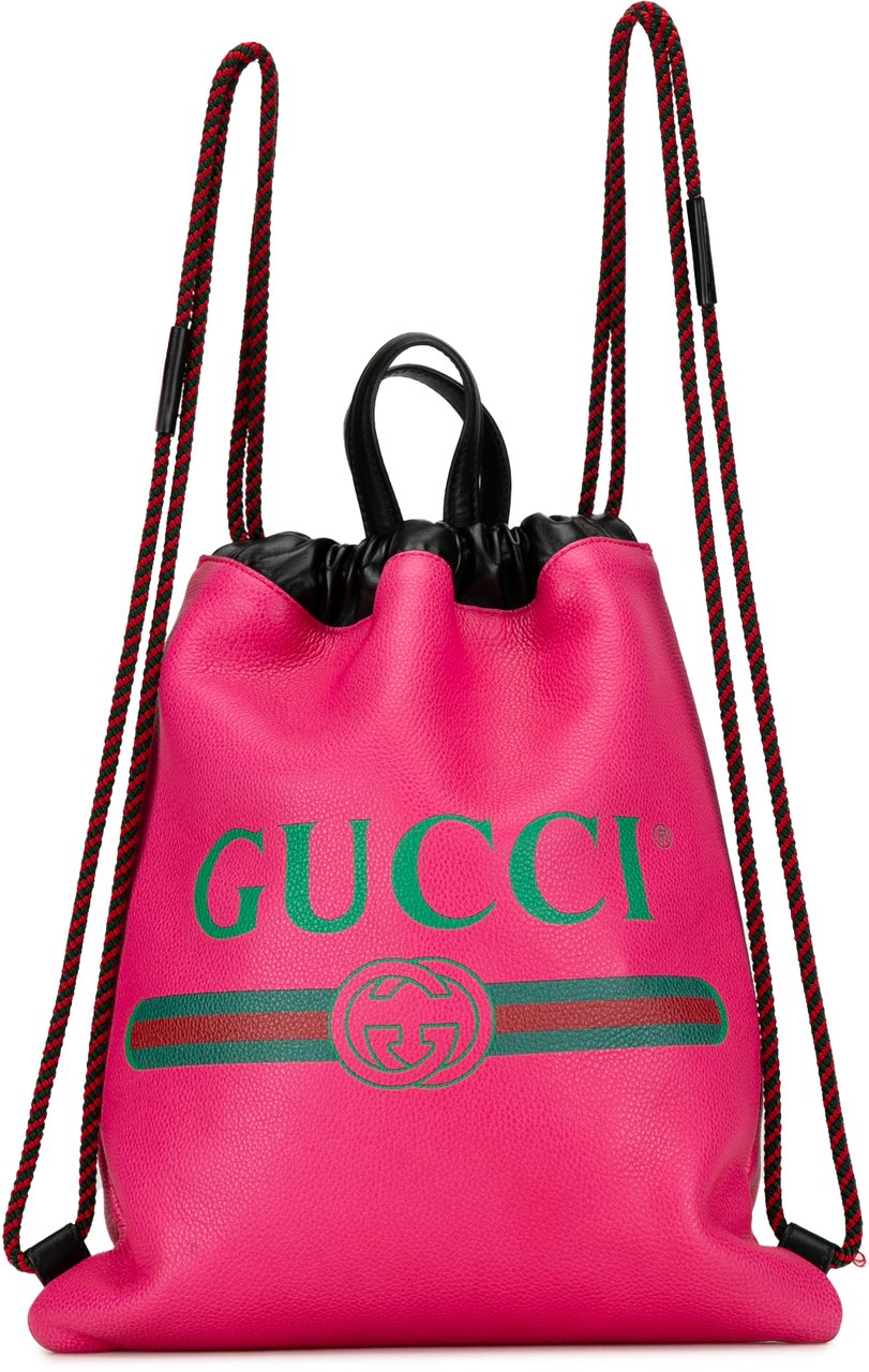 Gucci Logo Drawstring Backpack Roze