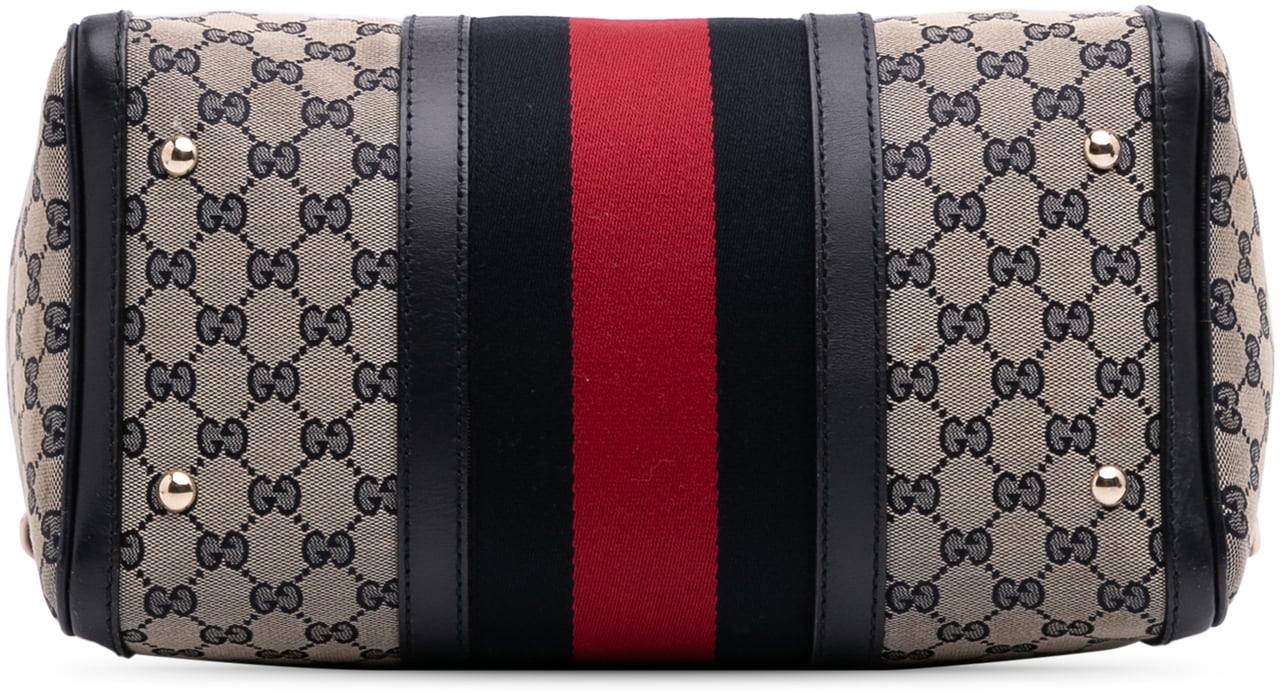 Gucci Medium GG Canvas Web Joy Boston Bag Bruin