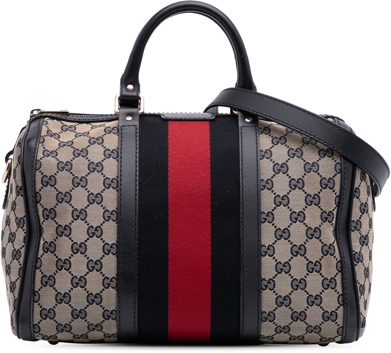 Gucci Medium GG Canvas Web Joy Boston Bag Bruin