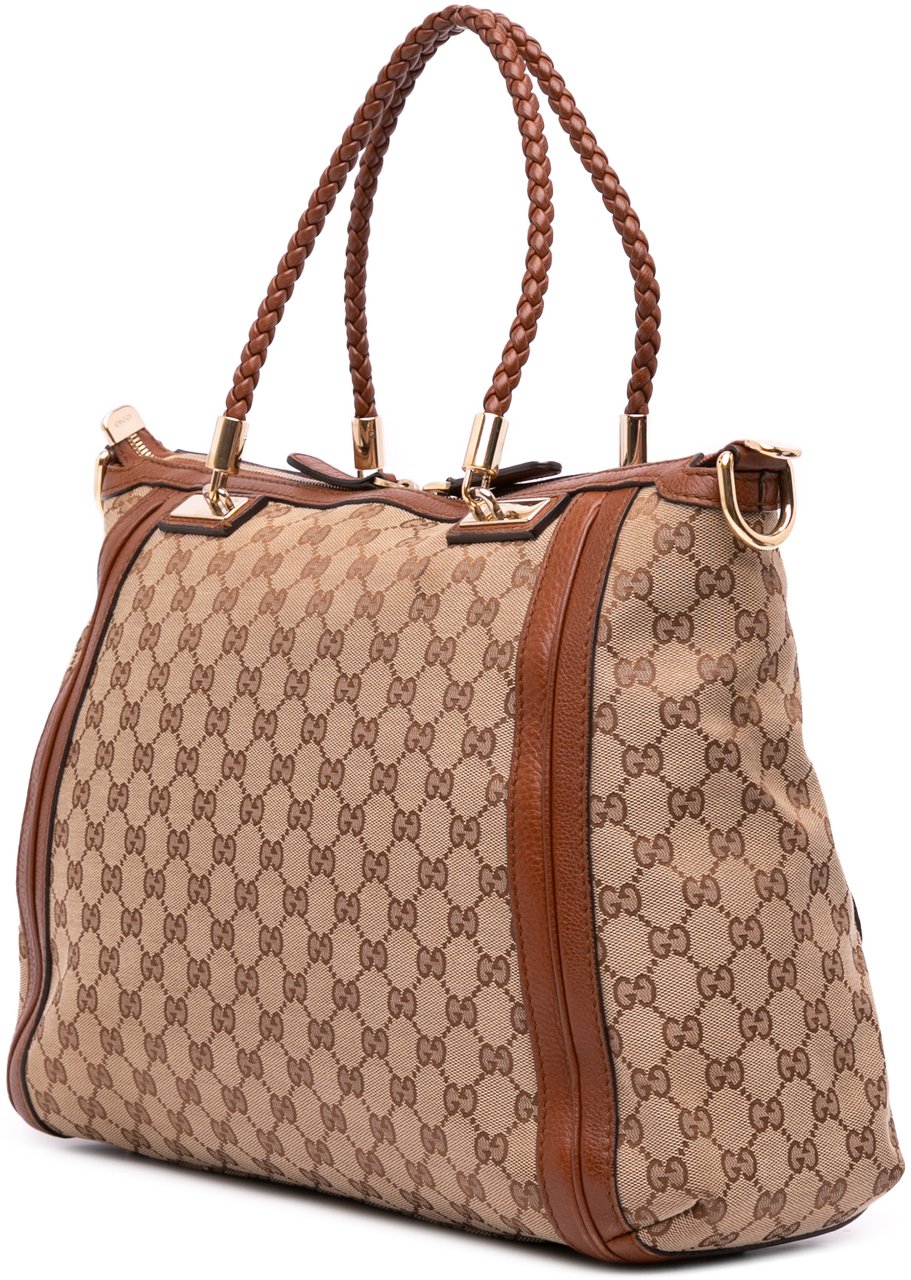Gucci GG Canvas Bella Satchel Bruin