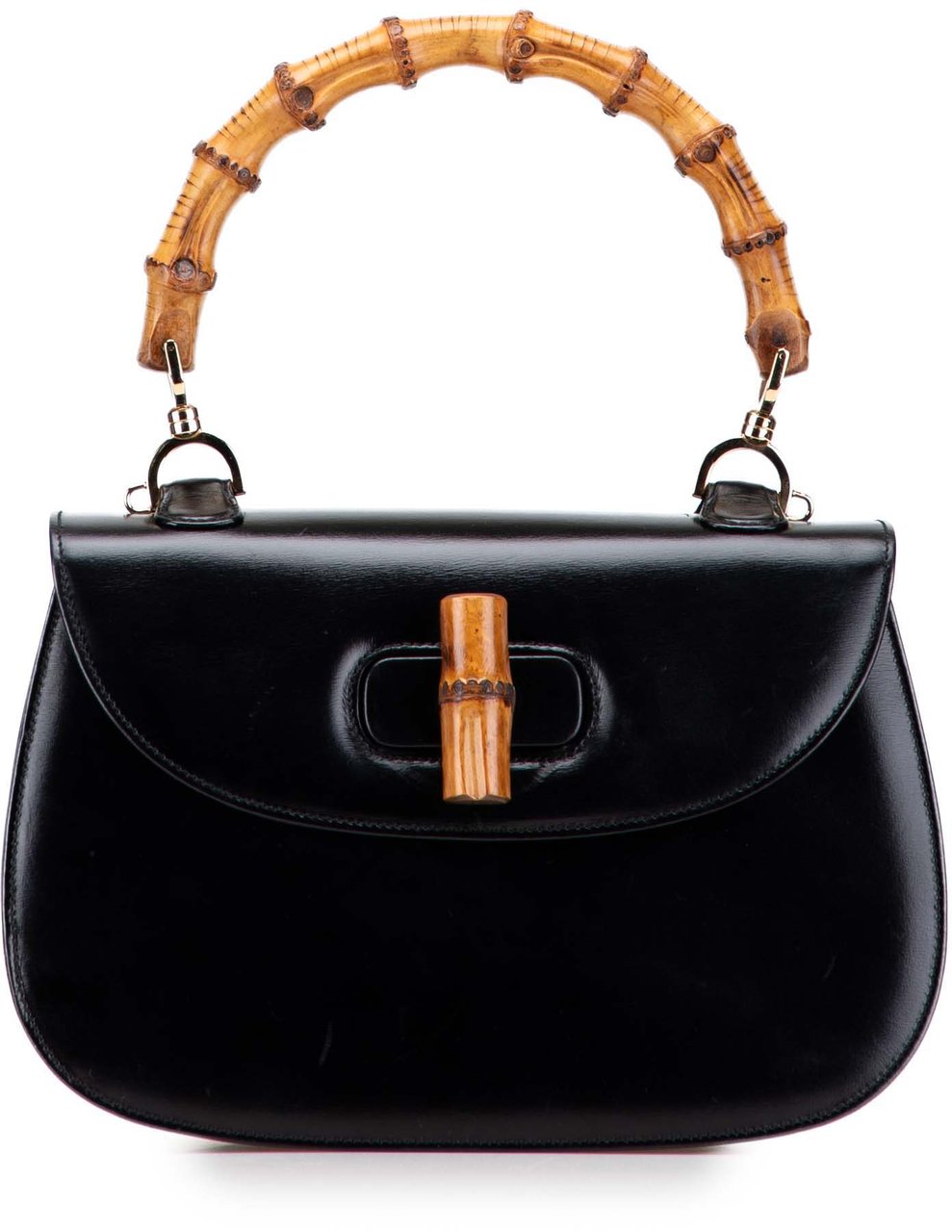 Gucci Calfskin Bamboo Night Zwart