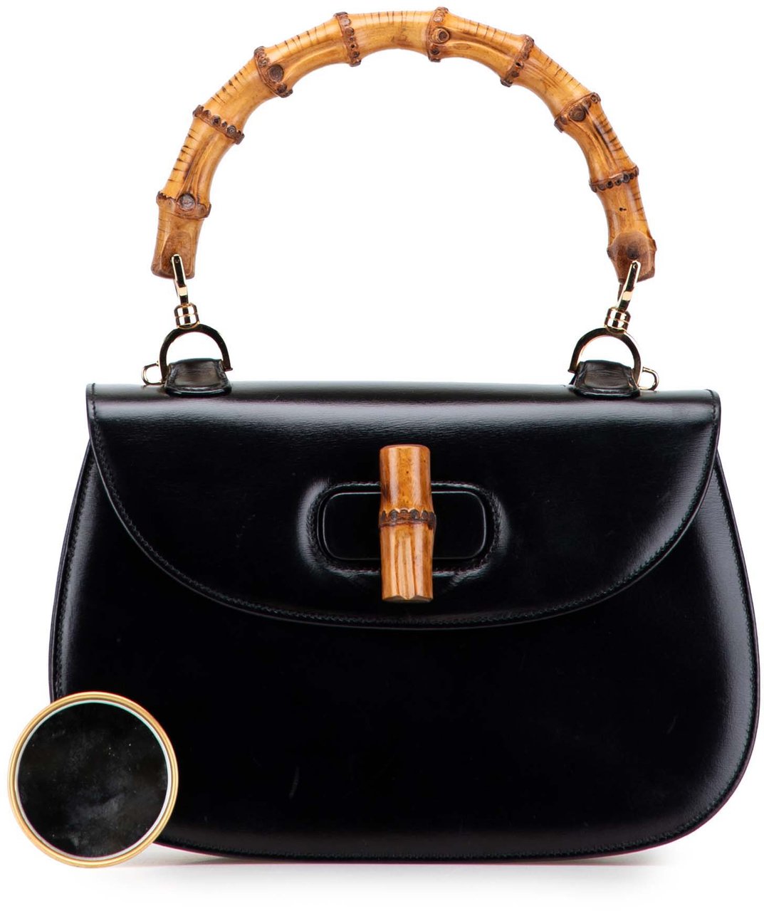 Gucci Calfskin Bamboo Night Zwart