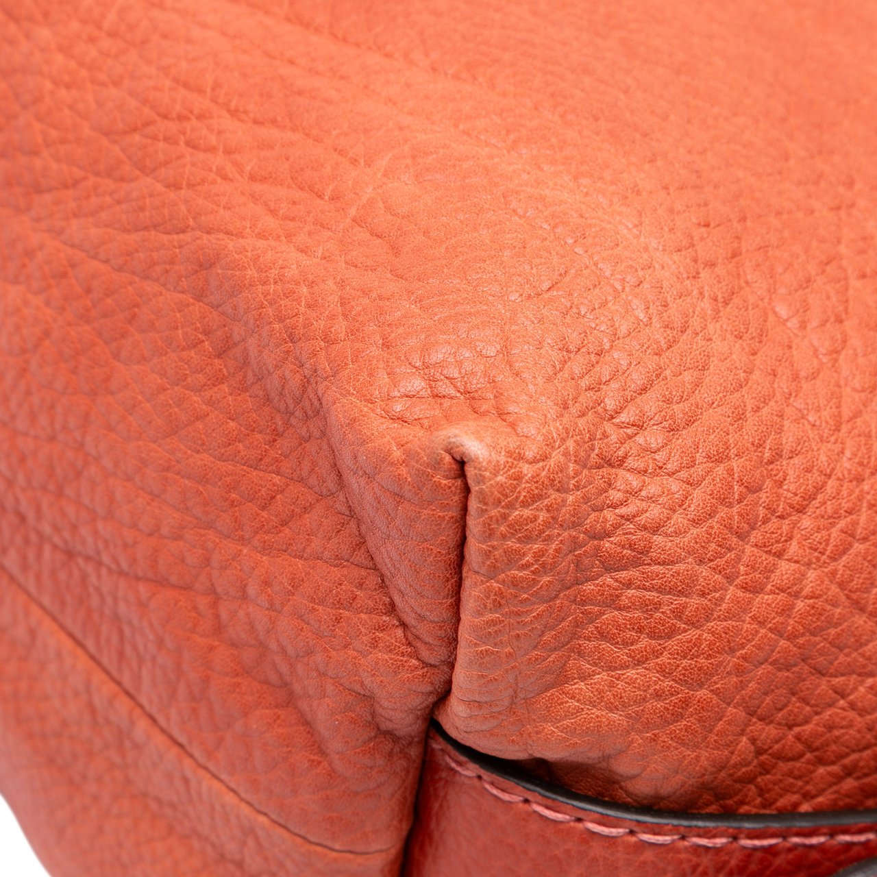 Gucci Medium Leather Bamboo Bar Tote Oranje