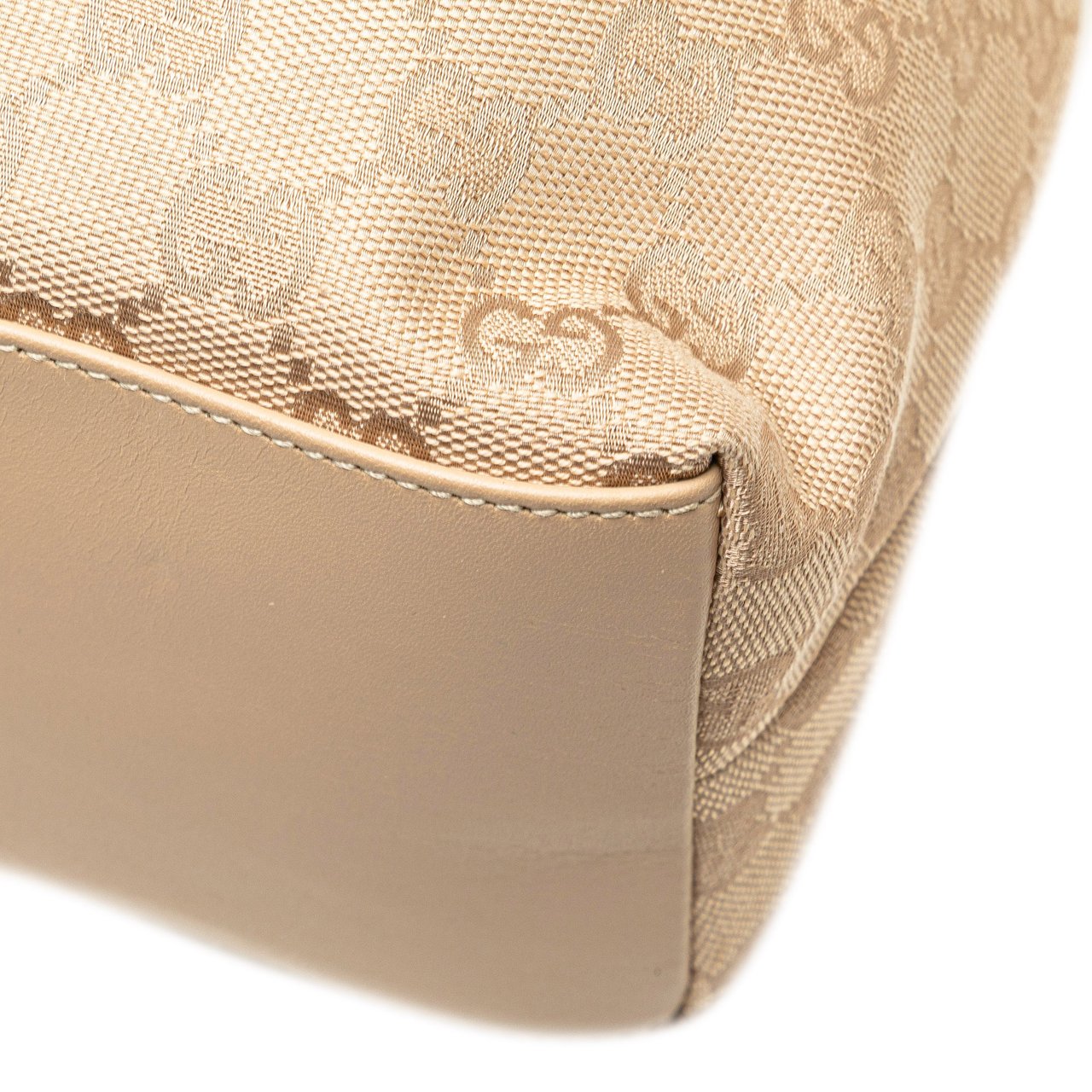 Gucci GG Canvas Bamboo Handbag Bruin