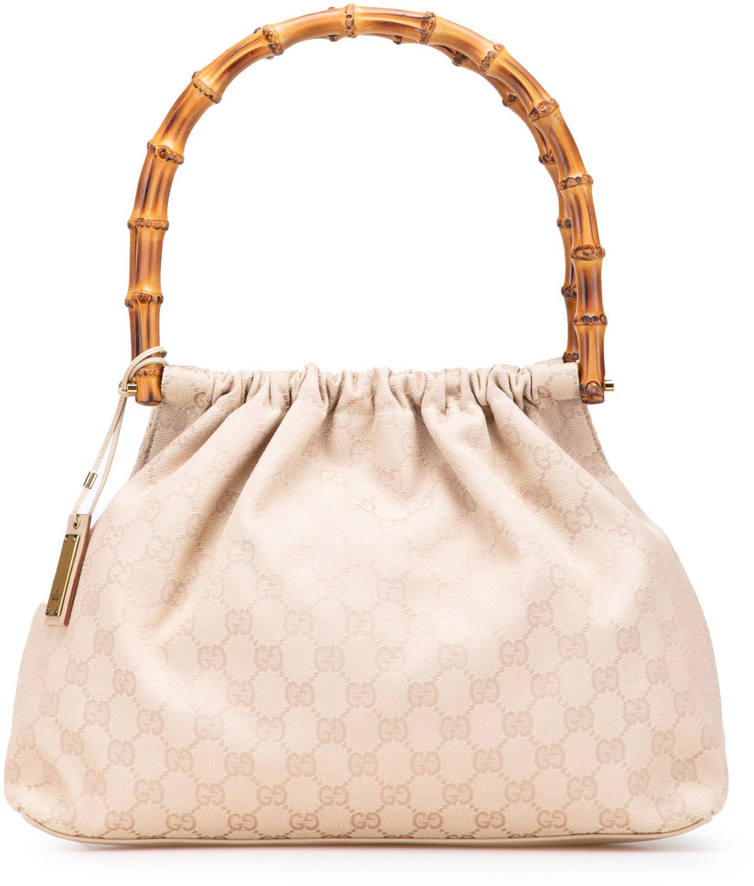Gucci GG Canvas Bamboo Handbag Bruin