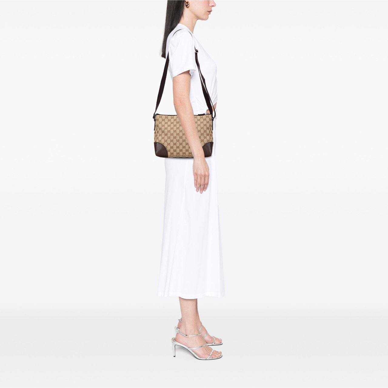 Gucci GG Canvas Crossbody Bruin