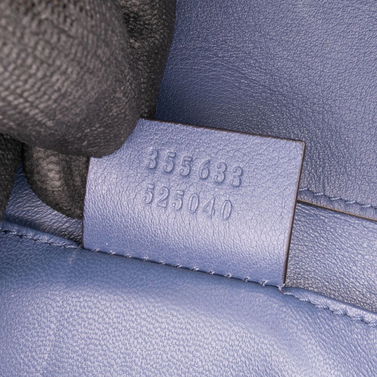 Gucci Calfskin Crystal Broadway Clutch Blauw