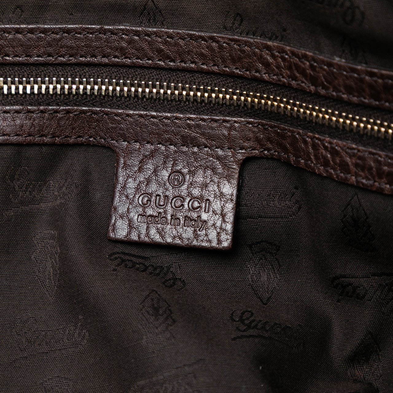 Gucci GG Canvas Charm Satchel Bruin