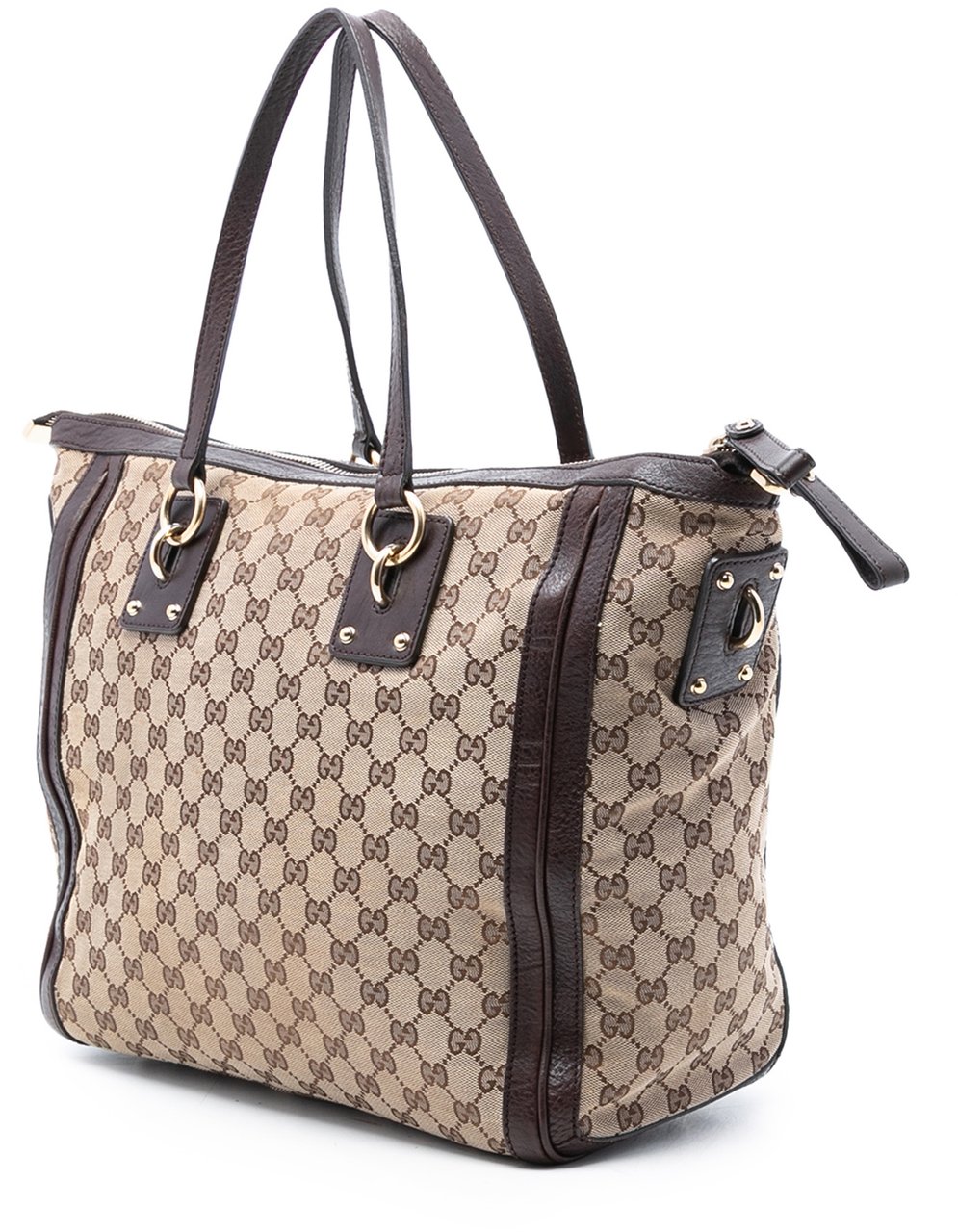 Gucci GG Canvas Charm Satchel Bruin