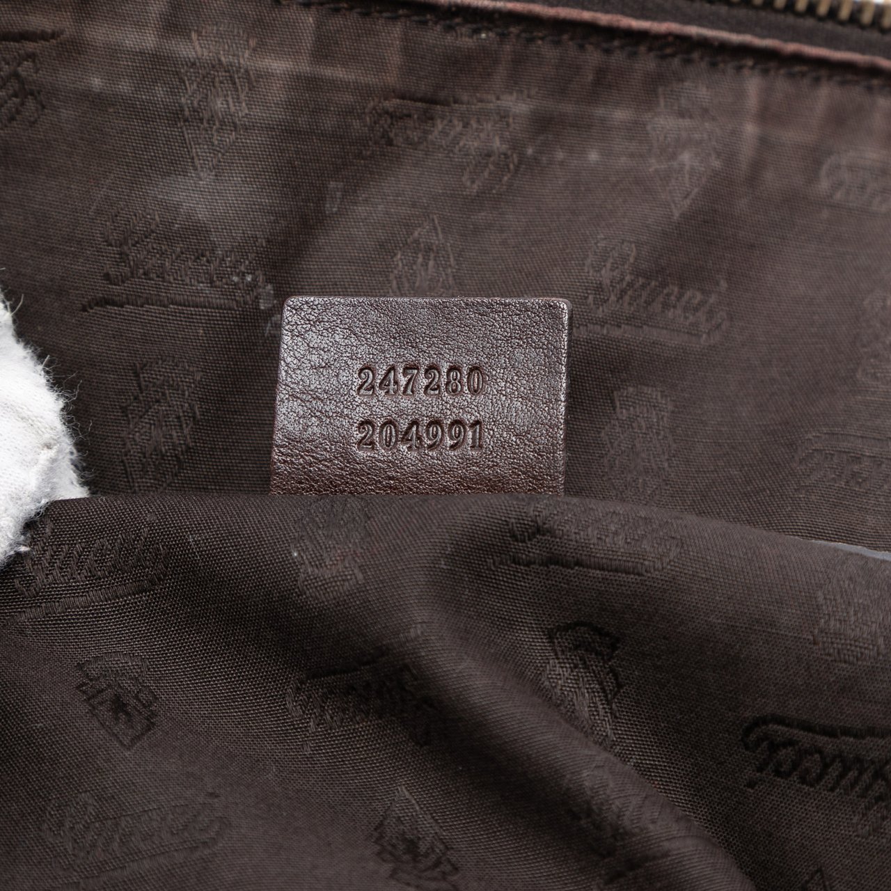 Gucci GG Canvas Charm Satchel Bruin