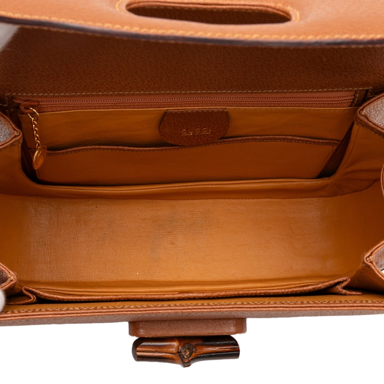 Gucci Grained Calfskin Bamboo Night Bruin