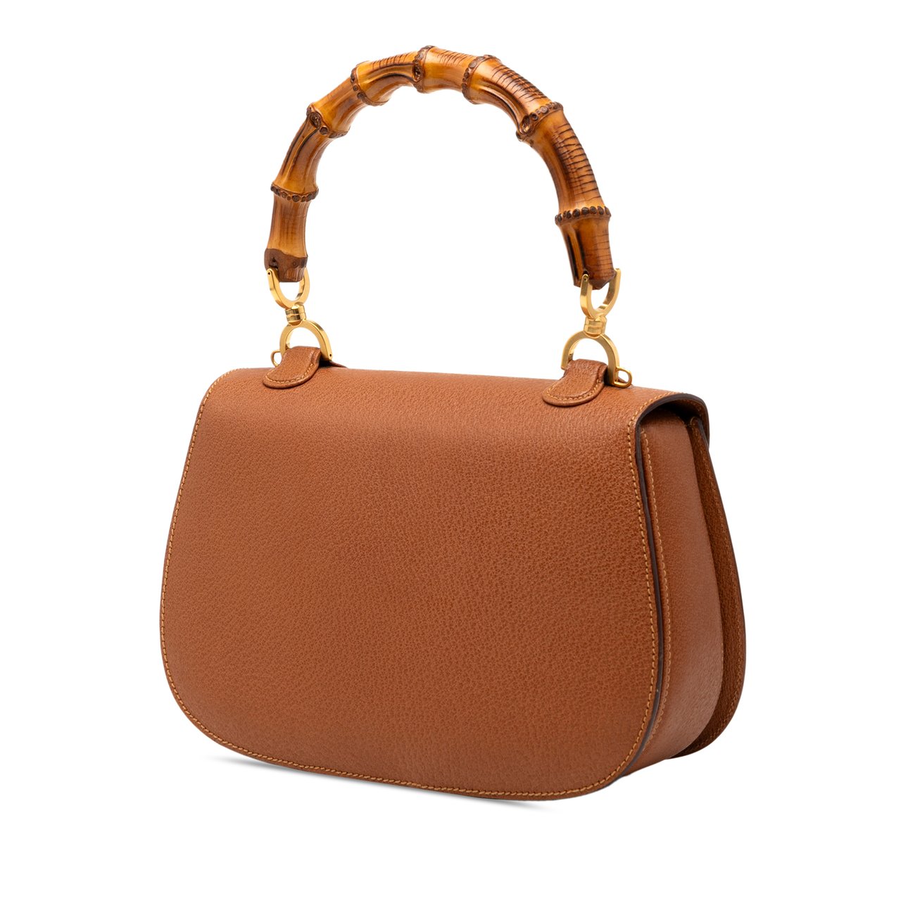 Gucci Grained Calfskin Bamboo Night Bruin