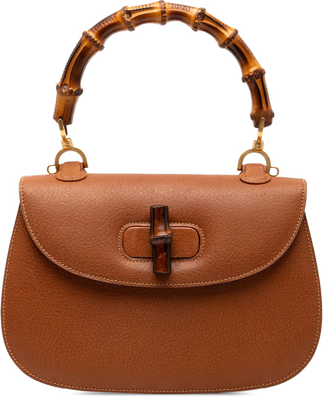 Gucci Grained Calfskin Bamboo Night Bruin