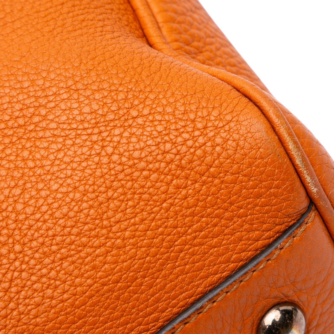 Gucci Medium Calfskin Bamboo Shopper Satchel Oranje