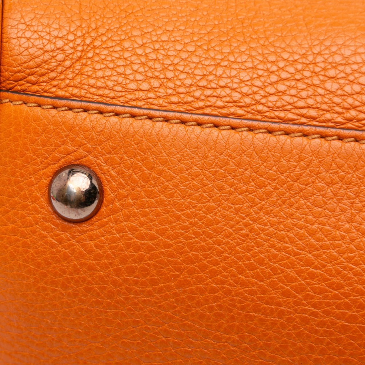 Gucci Medium Calfskin Bamboo Shopper Satchel Oranje