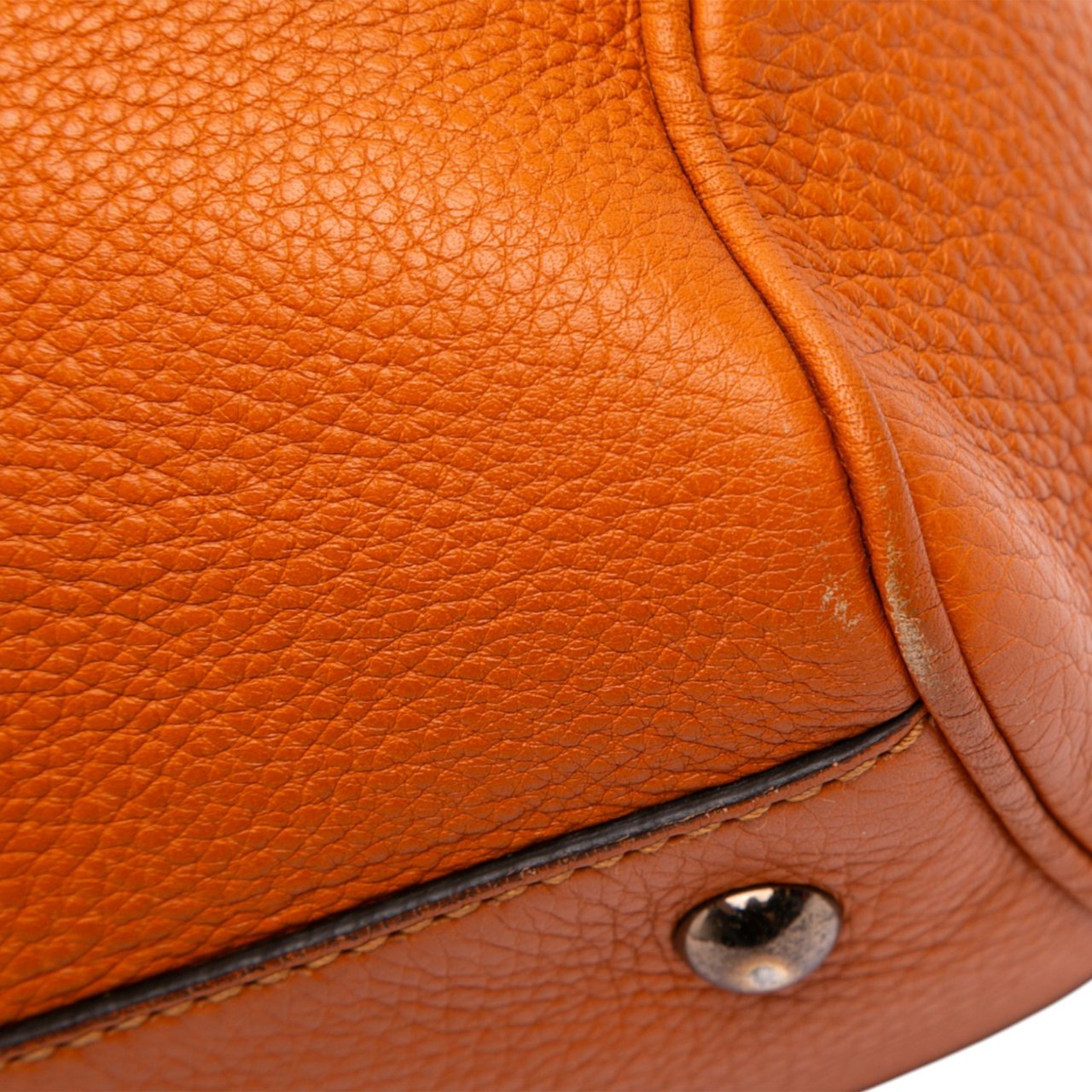 Gucci Medium Calfskin Bamboo Shopper Satchel Oranje