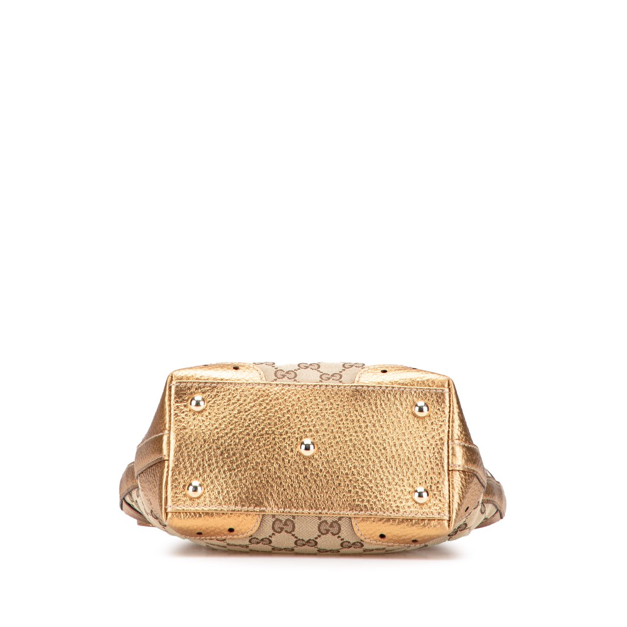 Gucci Small GG Canvas Punch Tote Bruin