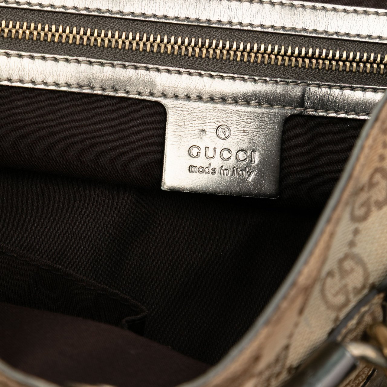 Gucci GG Canvas Bamboo Dialux Pop Tote Bruin