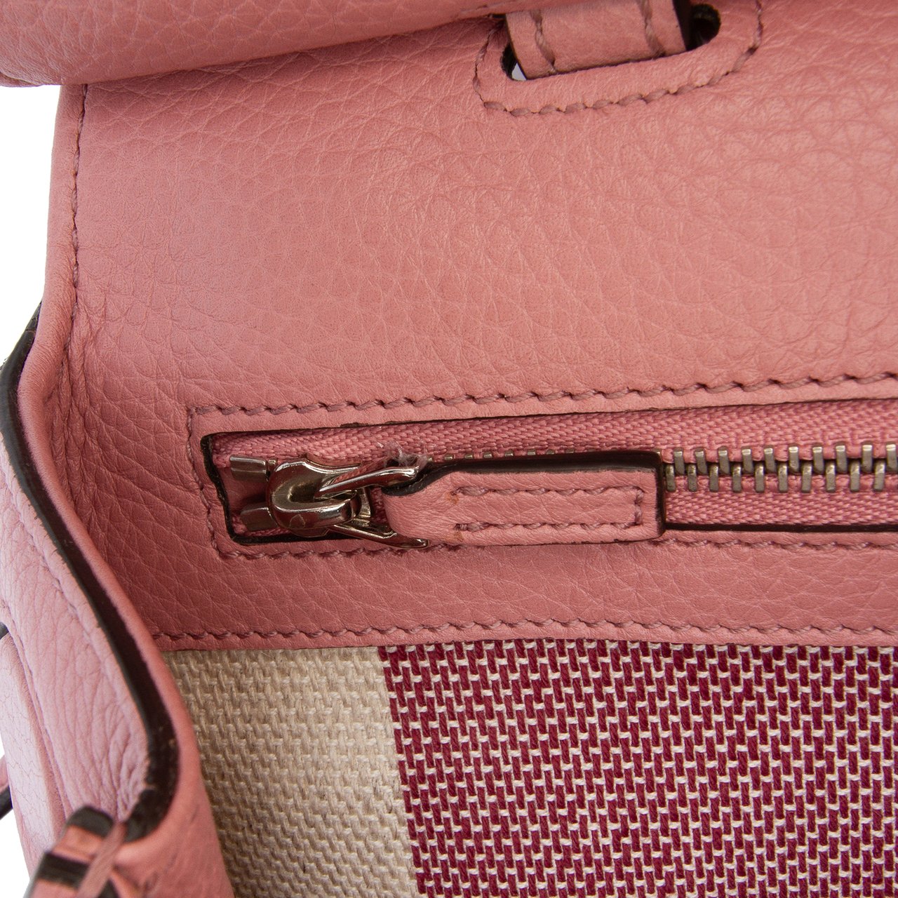 Gucci Medium Leather Bamboo Daily Satchel Roze