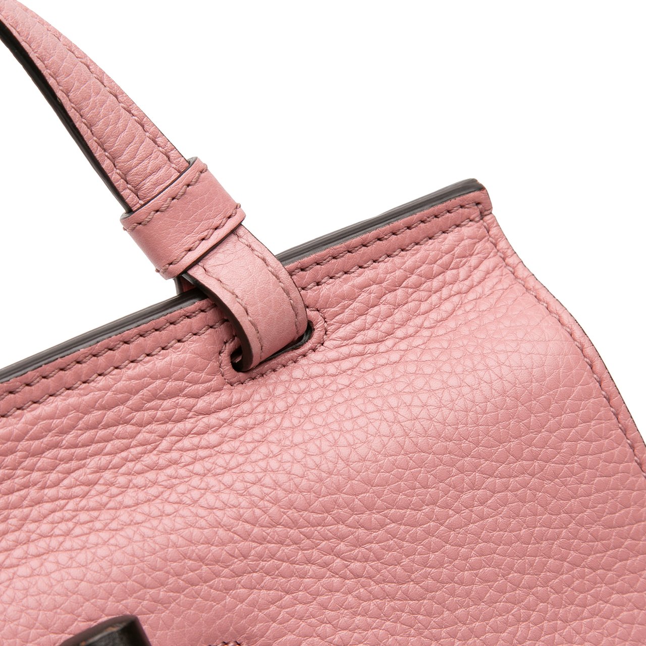 Gucci Medium Leather Bamboo Daily Satchel Roze
