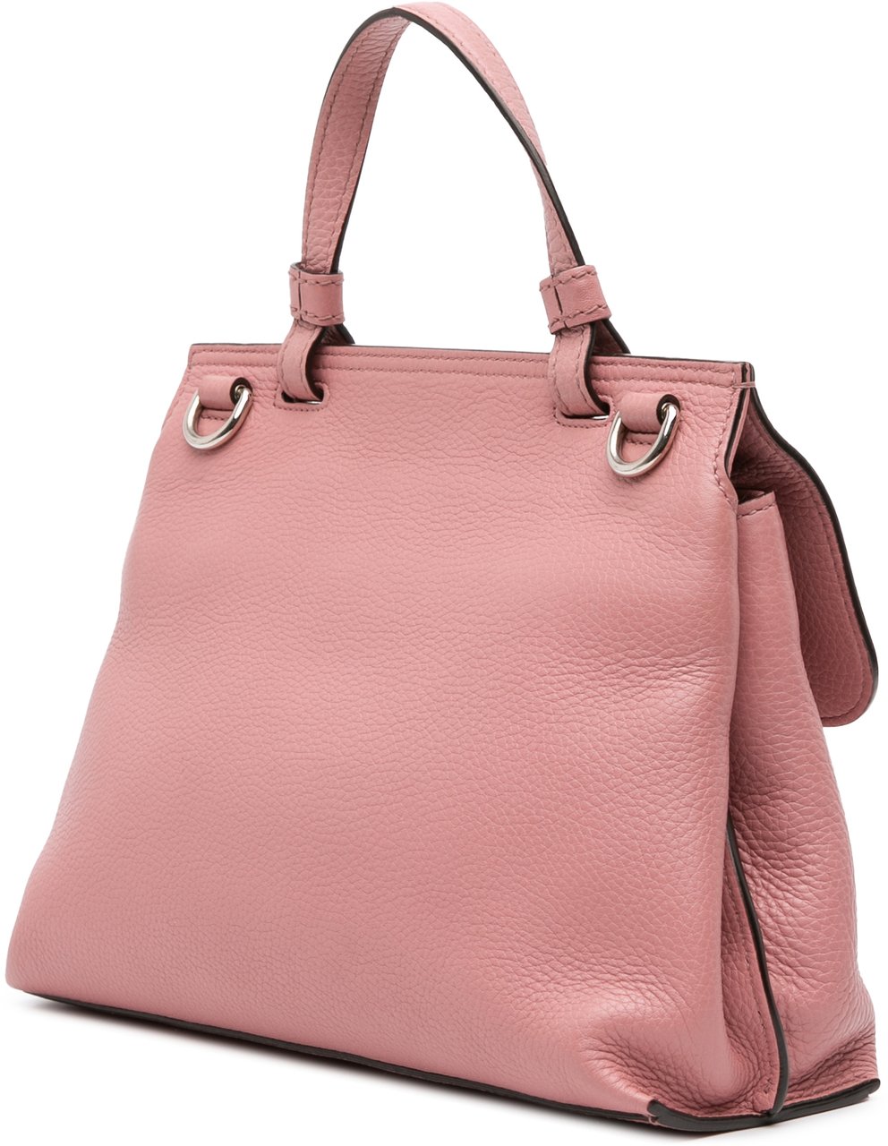 Gucci Medium Leather Bamboo Daily Satchel Roze
