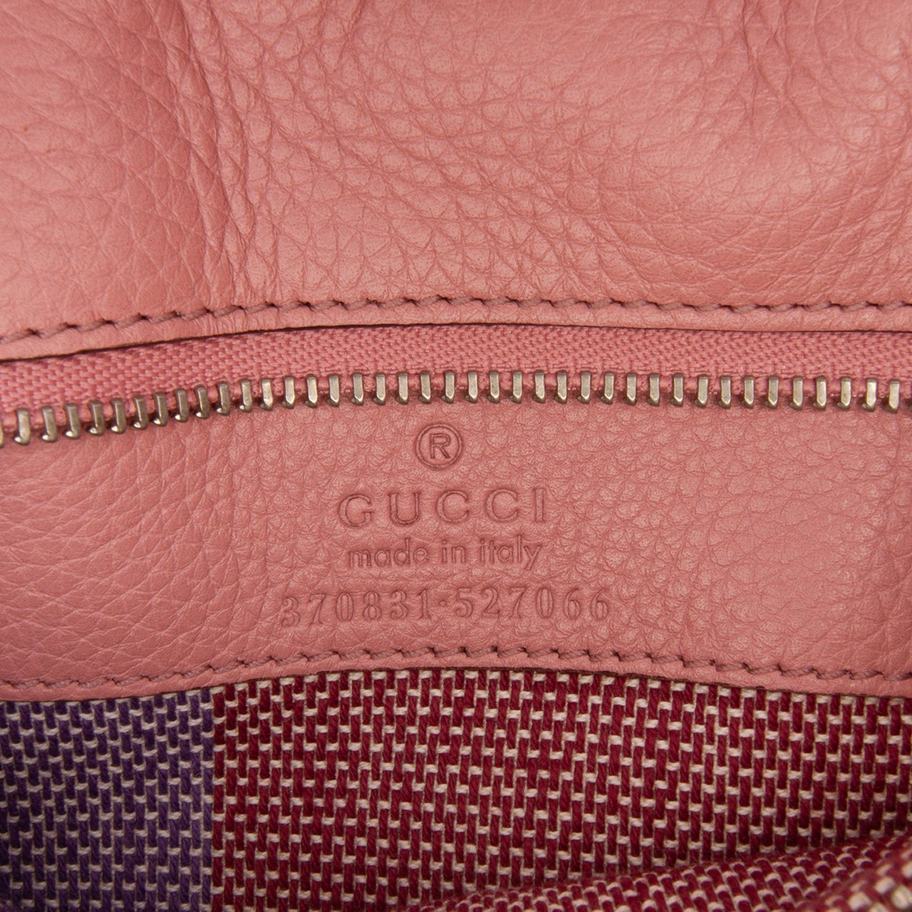 Gucci Medium Leather Bamboo Daily Satchel Roze