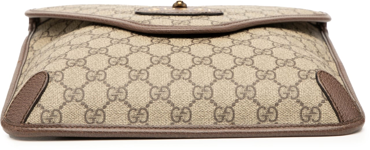 Gucci Medium GG Supreme Neo Vintage Flap Crossbody Bruin