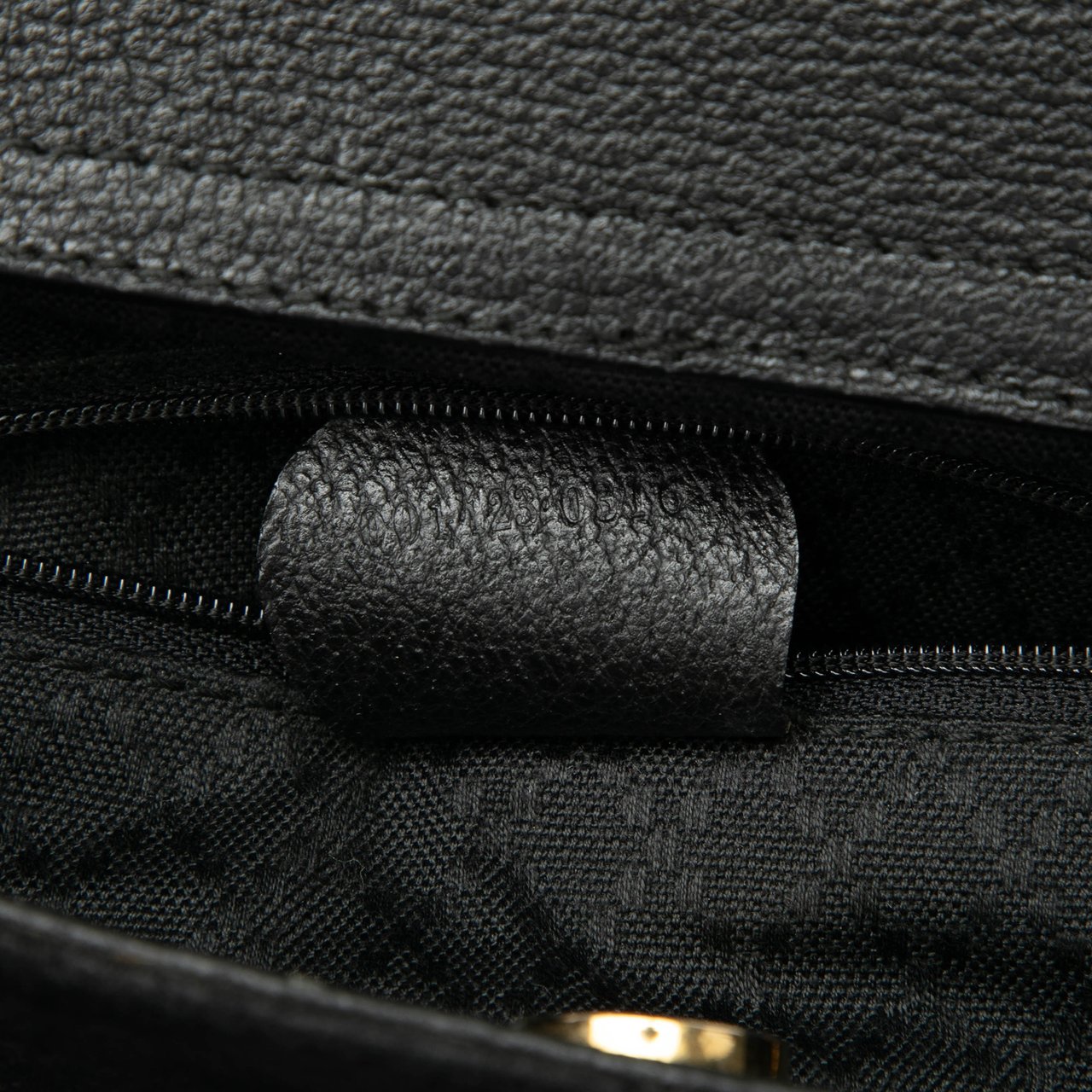 Gucci Suede Bamboo Satchel Zwart