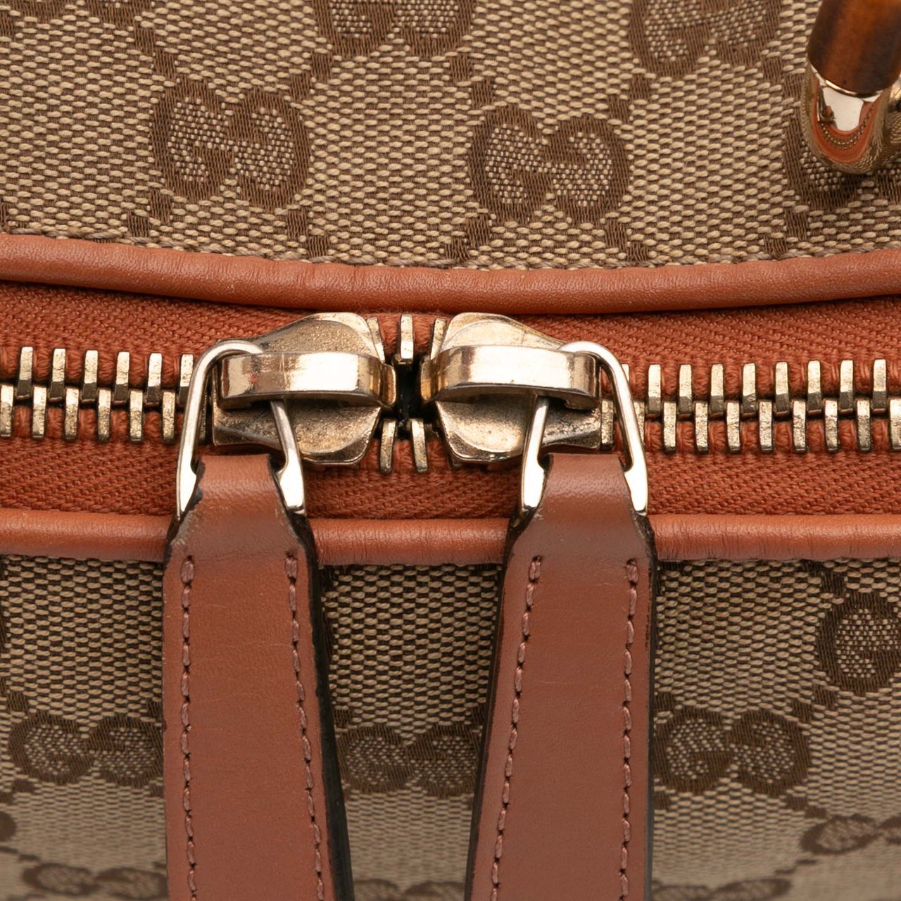 Gucci GG Canvas Heart Bit Satchel Bruin
