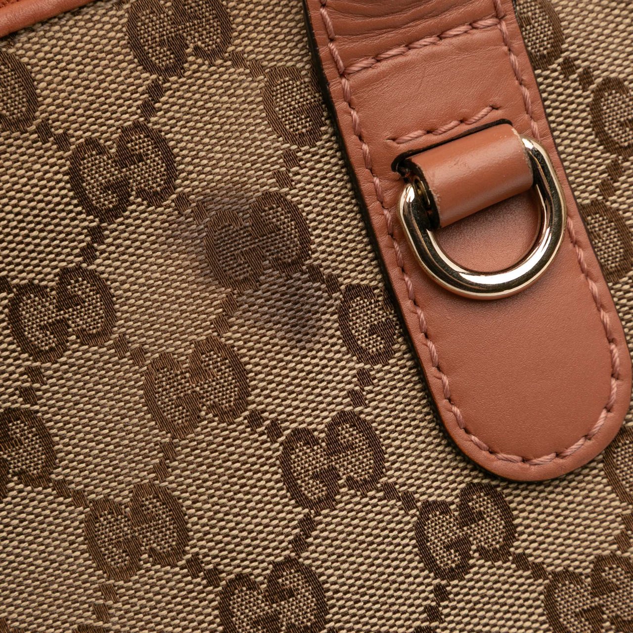Gucci GG Canvas Heart Bit Satchel Bruin