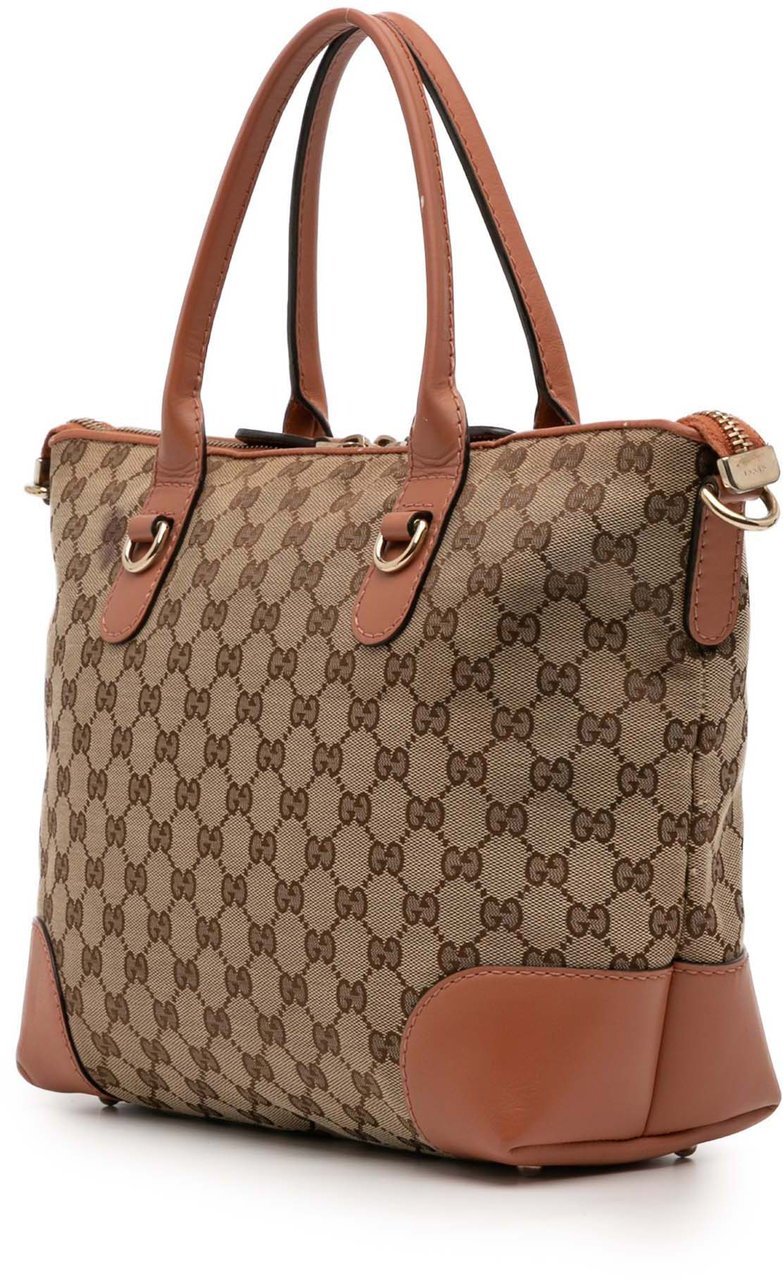 Gucci GG Canvas Heart Bit Satchel Bruin