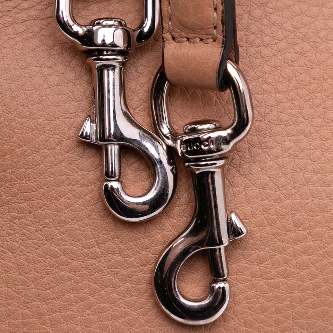 Gucci Medium Leather Bamboo Daily Satchel Bruin