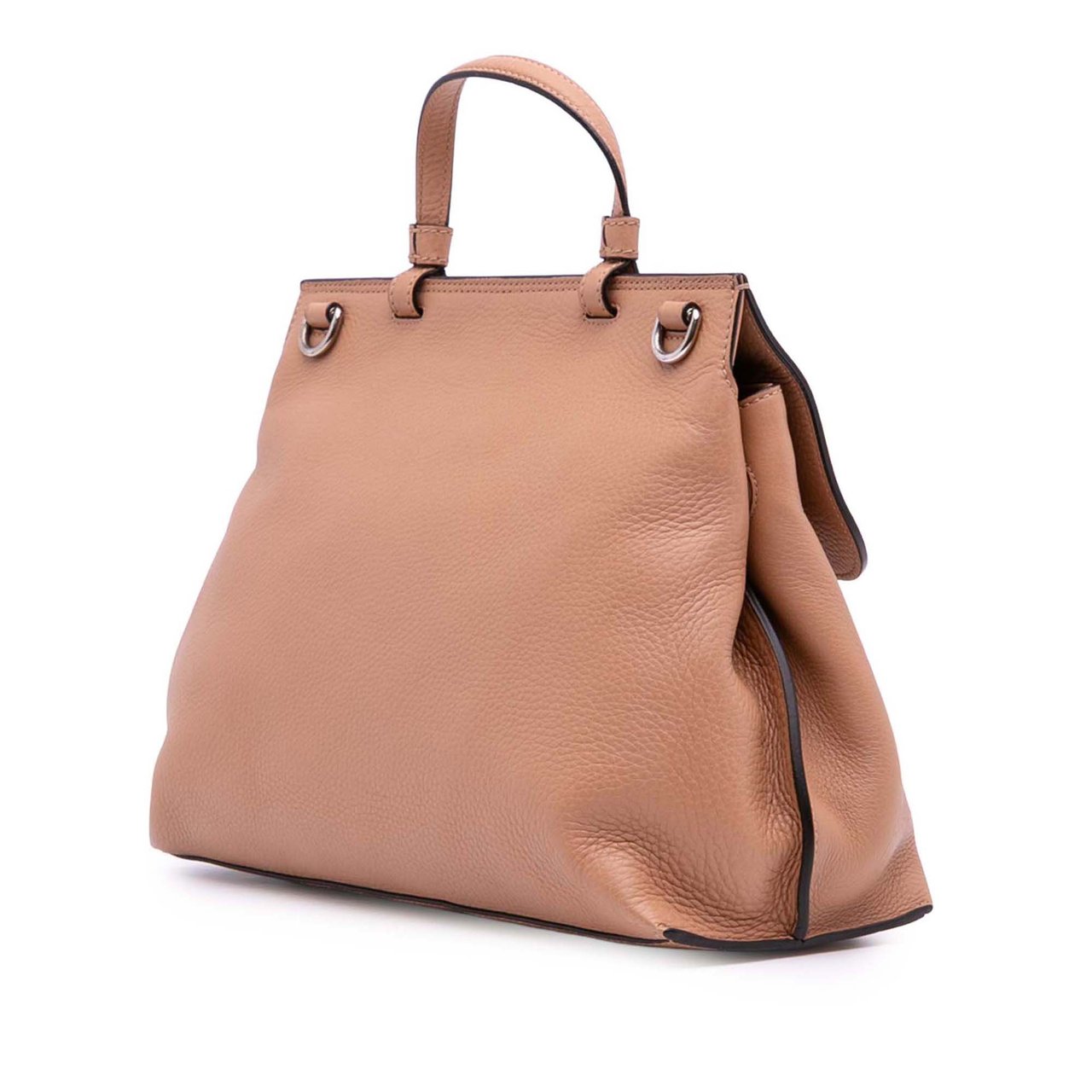 Gucci Medium Leather Bamboo Daily Satchel Bruin