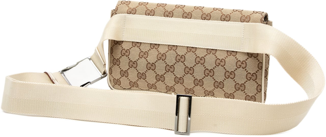 Gucci GG Canvas Flap Belt Bag Bruin