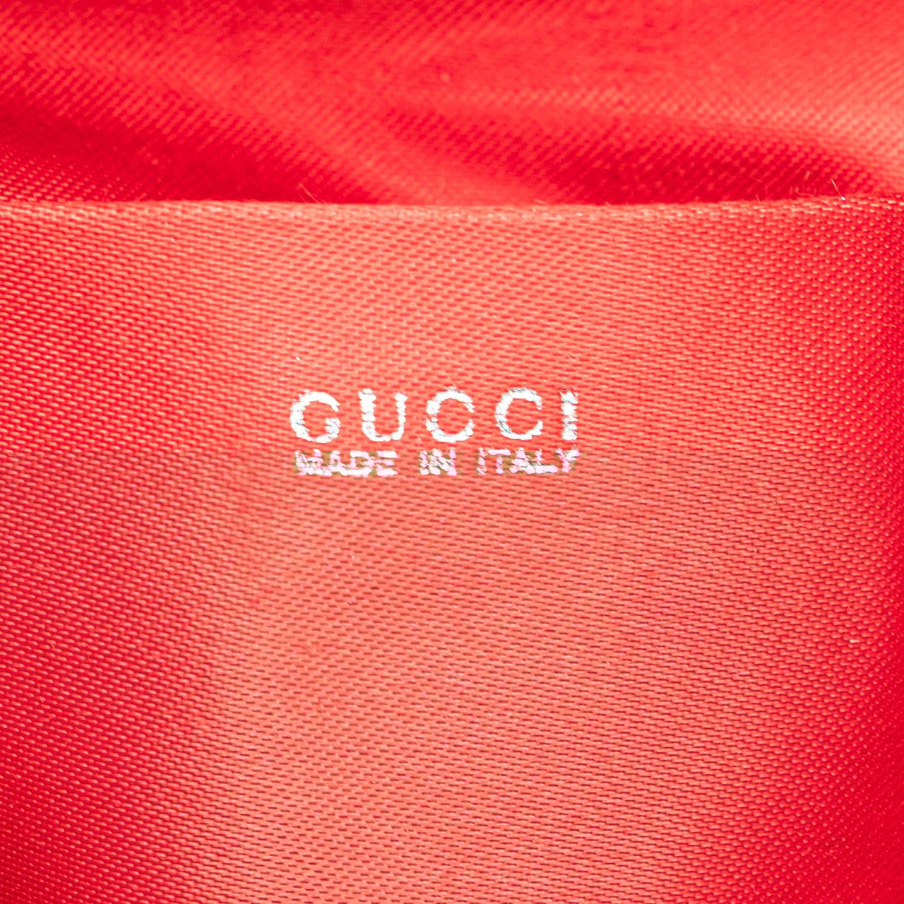 Gucci Mini Patent Bamboo Drawstring Backpack Rood