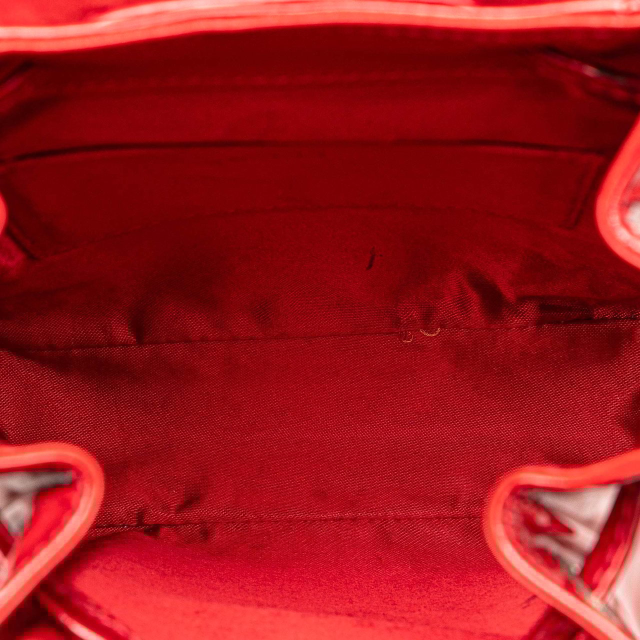 Gucci Mini Patent Bamboo Drawstring Backpack Rood