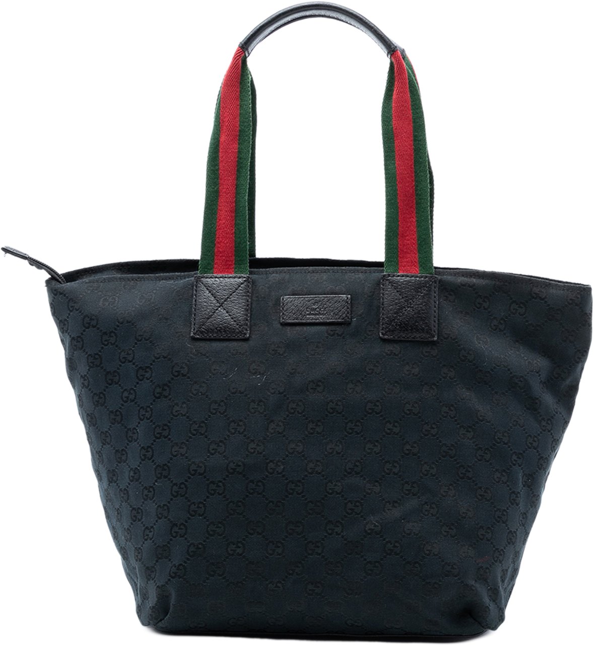 Gucci GG Canvas Web Tote Zwart