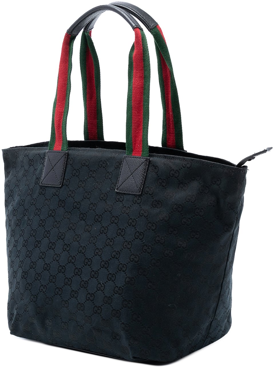 Gucci GG Canvas Web Tote Zwart