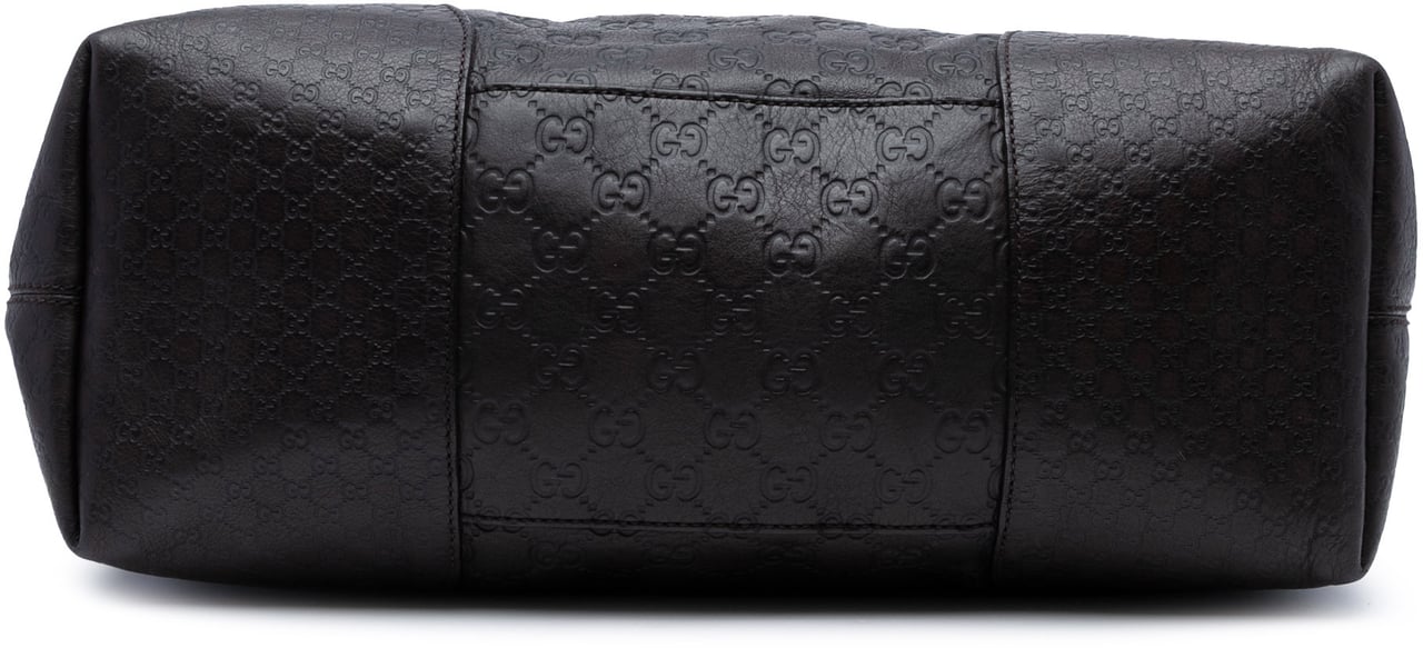 Gucci Large Guccissima Bree Fold Over Tote Bruin