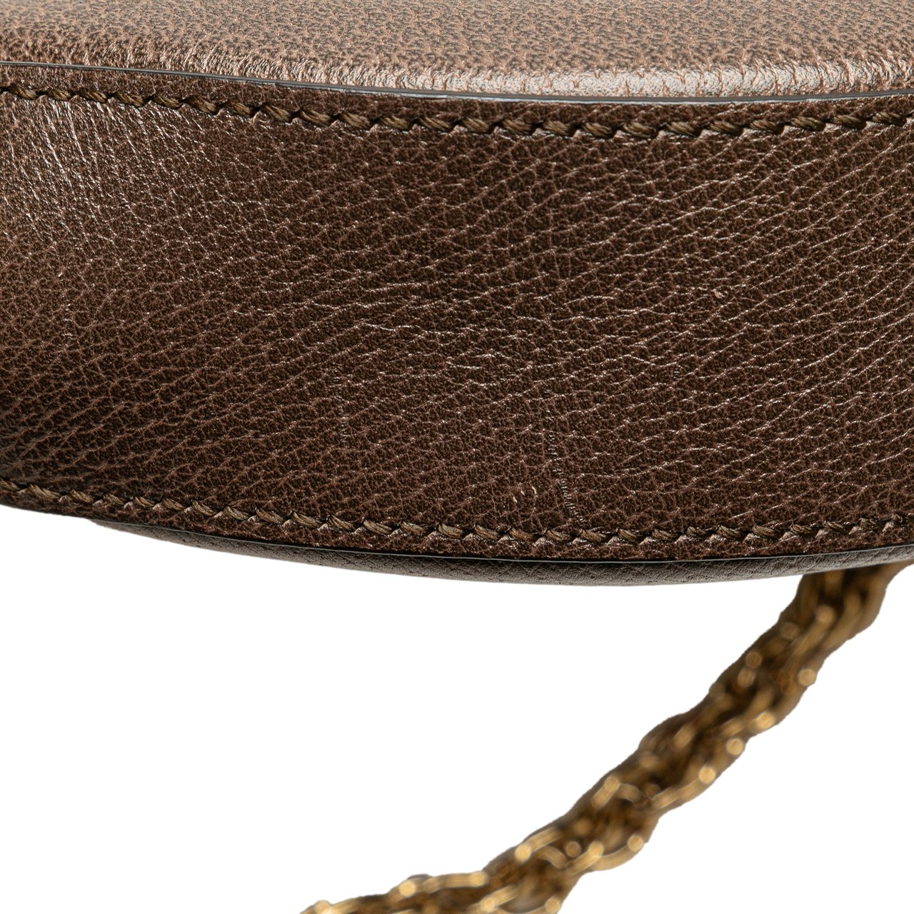 Gucci Mini GG Supreme Round Ophidia Crossbody Bruin