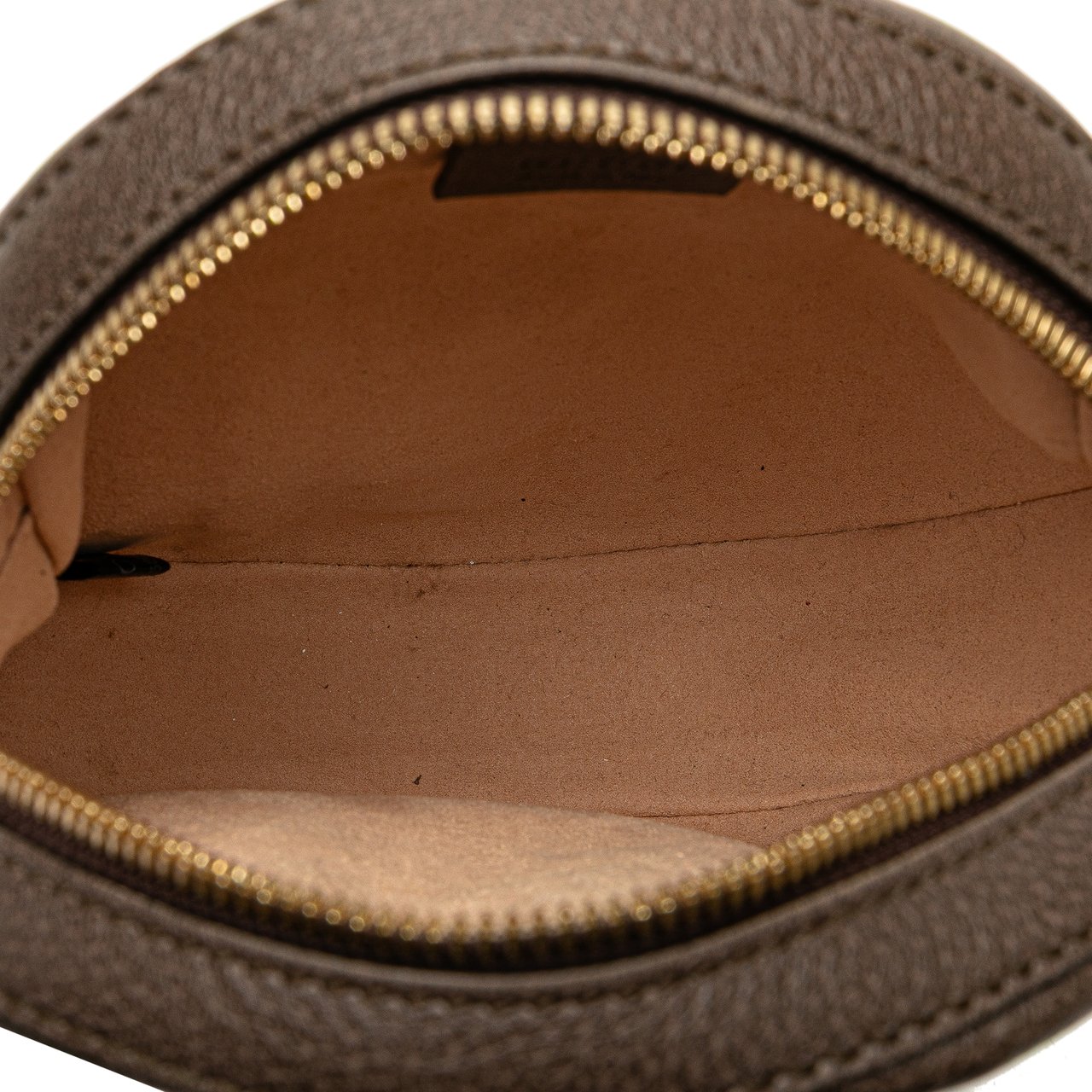 Gucci Mini GG Supreme Round Ophidia Crossbody Bruin