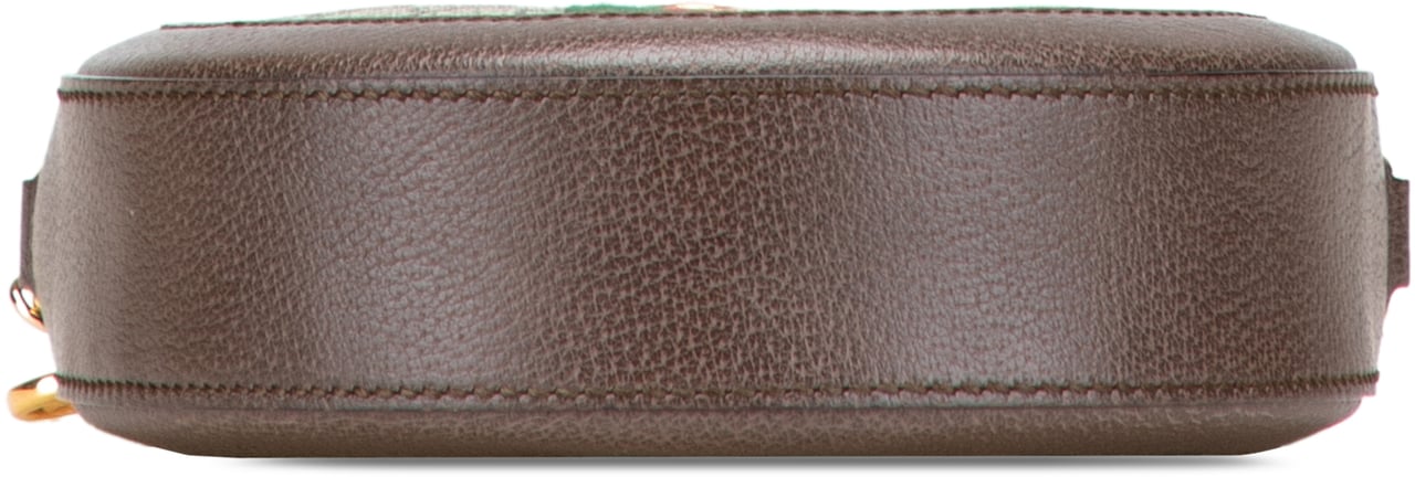 Gucci Mini GG Supreme Round Ophidia Crossbody Bruin