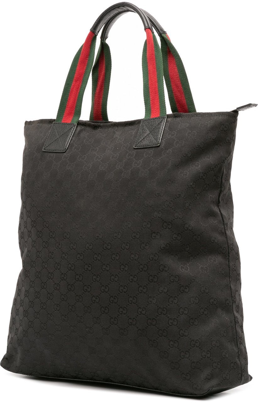 Gucci GG Canvas Web Tote Zwart