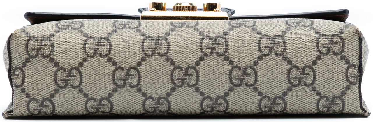 Gucci Mini GG Supreme Padlock Satchel Bruin