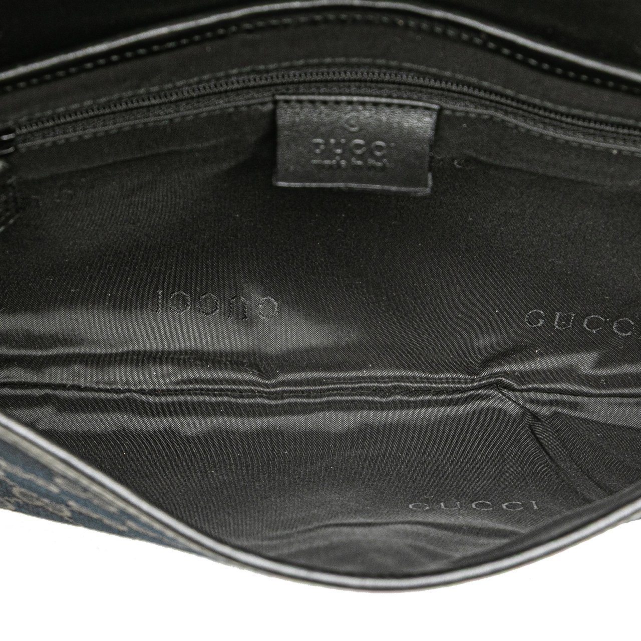Gucci GG Canvas Tiger Charm Crossbody Blauw