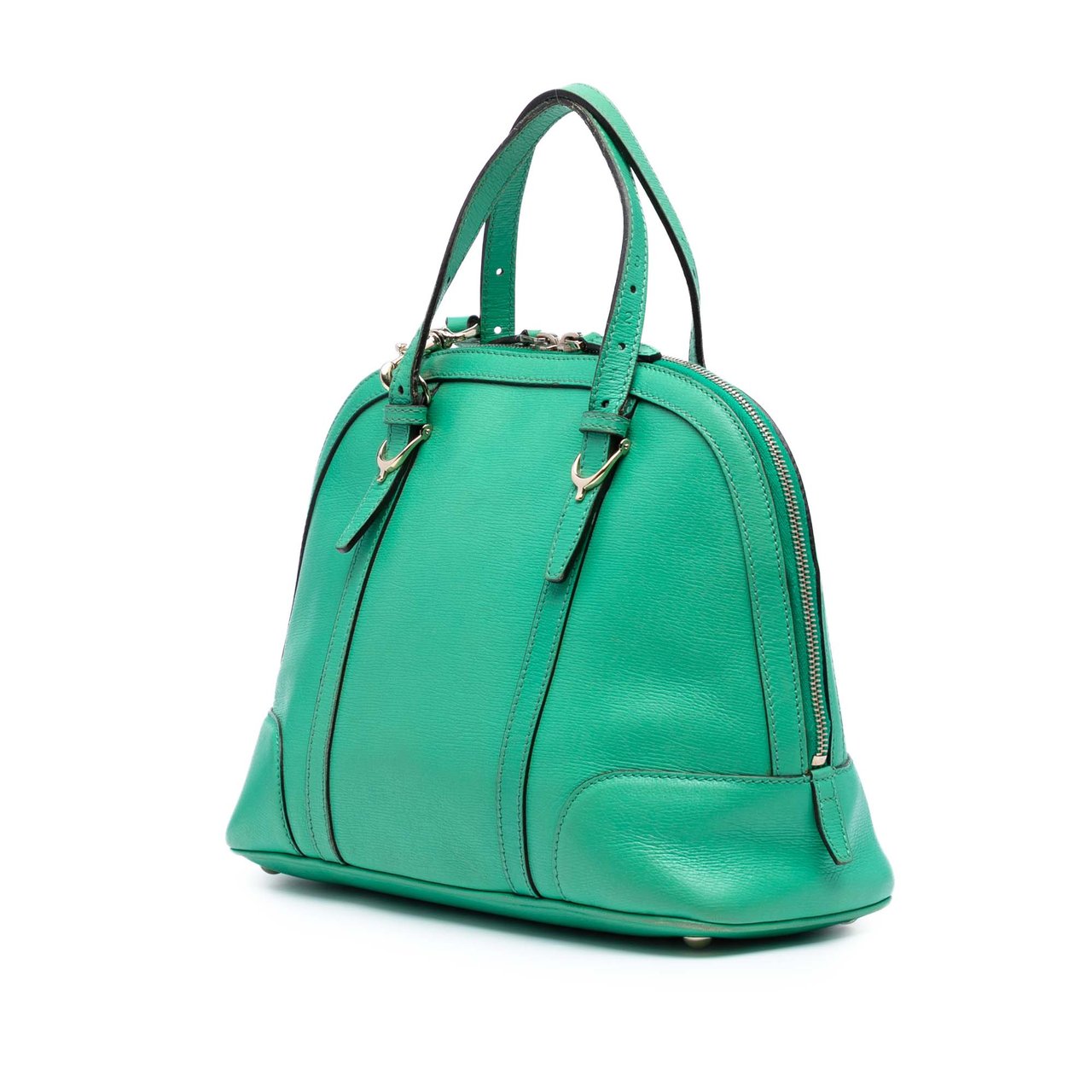 Gucci Small Leather Nice Dome Satchel Groen