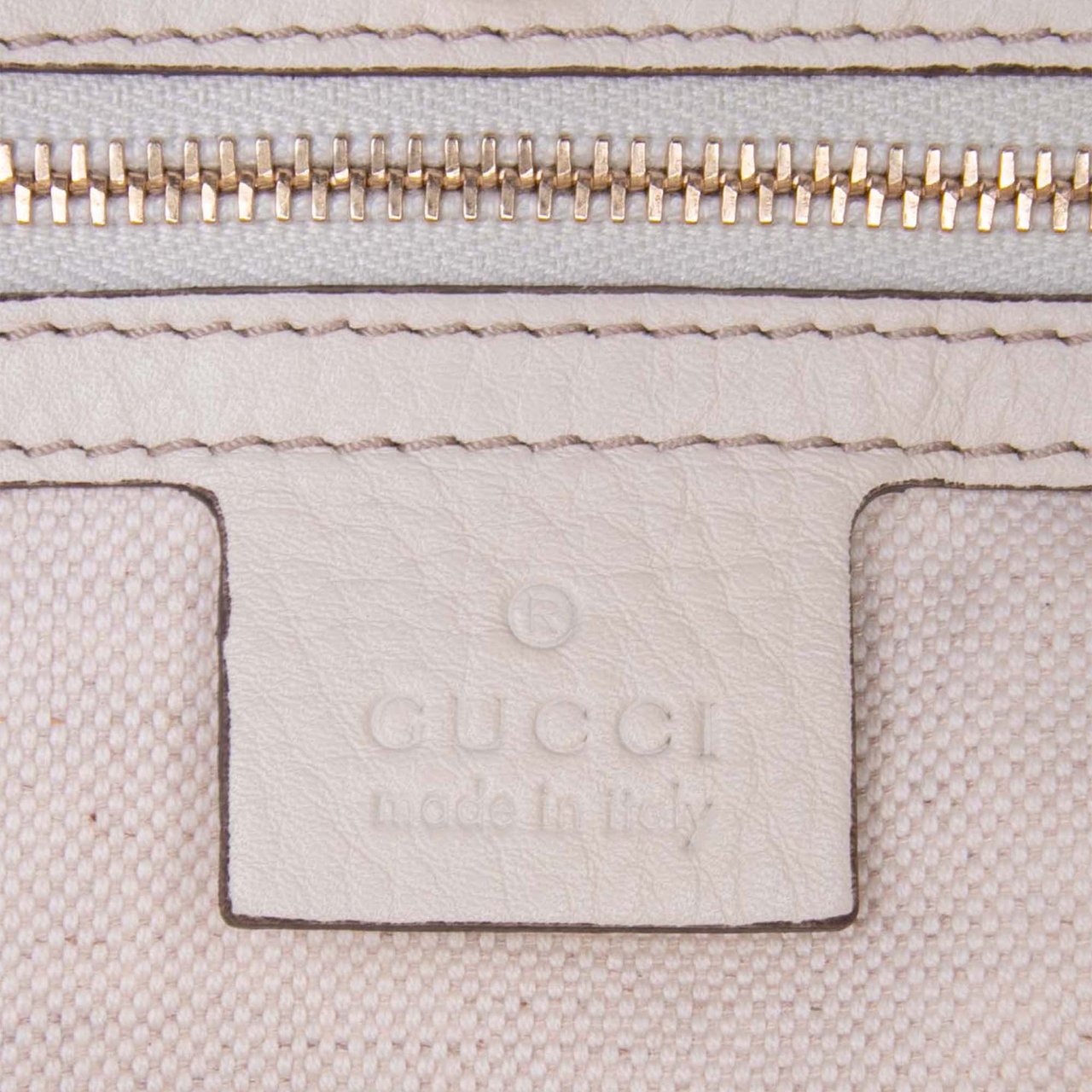 Gucci Medium Leather Bella Tote Wit
