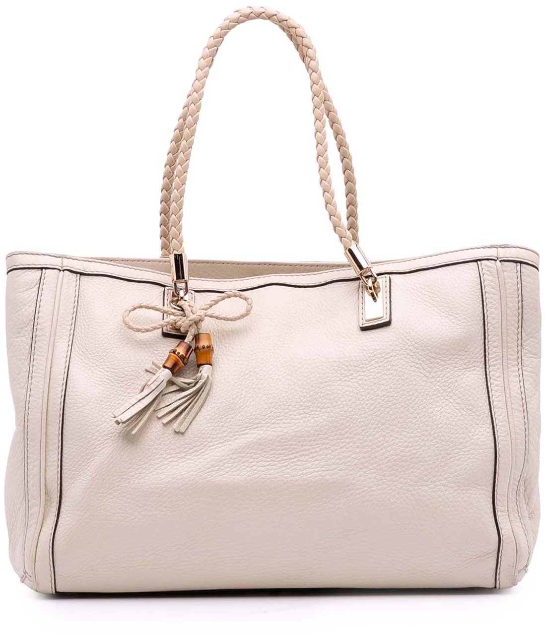 Gucci Medium Leather Bella Tote Wit