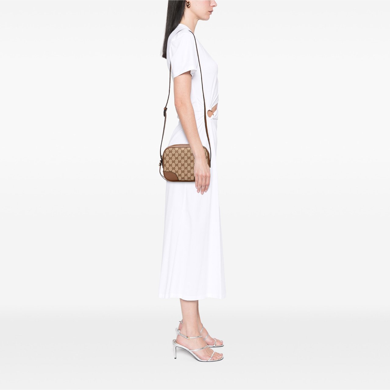Gucci GG Canvas Bree Crossbody Bruin