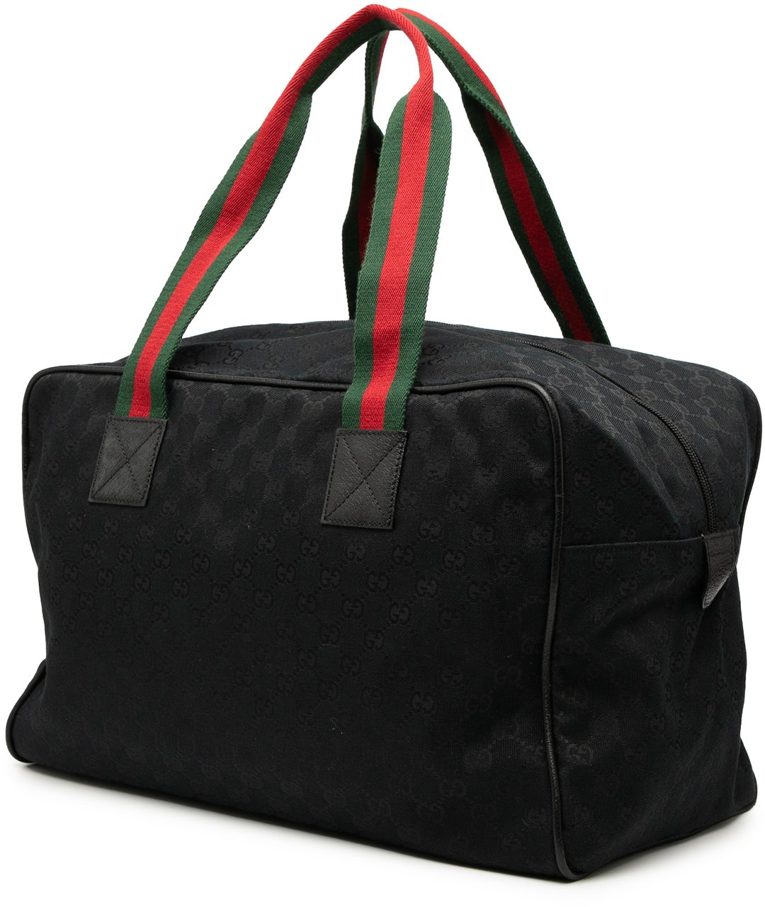 Gucci GG Canvas Web Travel Bag Zwart